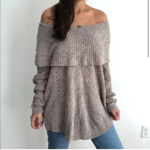 NWT Anthropologie Moth Taupe Chenille Lucerne Cowl Neck Sweater Small - Picture 2 of 15